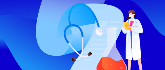 Doctor epidemic prevention and anti epidemic flat vector concept operation illustration
