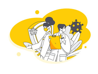 Doctor epidemic prevention and anti epidemic flat vector concept operation illustration
