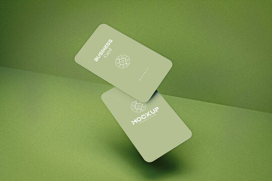 Minimal Professional corporate business card mockup design template for your brand