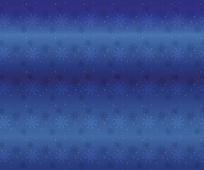 Fototapeta premium Beautiful glowing snow Christmas background. Subtle flying snowflakes and stars on dark blue night background. Appealing winter silver snowflake overlay template. Immaculate vector illustration.