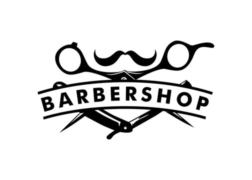 Haircut and Barbershop vintage Logo Vector template
