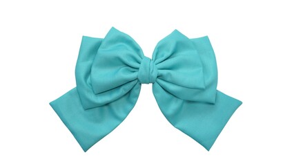 Bow hair with tails in beautiful turquoise color made out of cotton fabric, so elegant and fashionable. This hair bow is a hair clip accessory for girls and women.