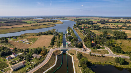 Floodgate Przegalina, view from the East, Sobieszewska Island