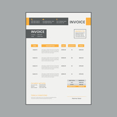 Professional modern business invoice template design