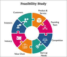 Feasibility Study with Icons in an Infographic template