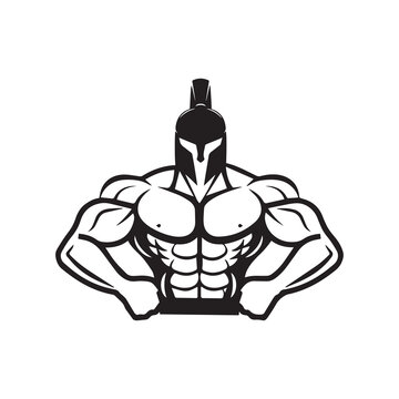 Spartan fitness and gym logo vector image