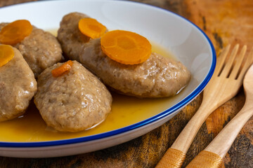 Gefilte fish for Jewish holiday Pesach (Passover).
