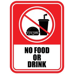 No  Food Or Drink sign vector