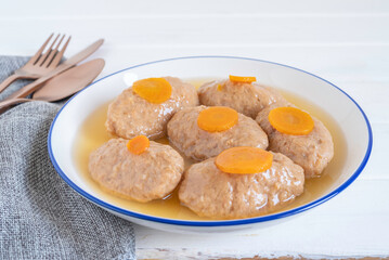 Gefilte fish for Jewish holiday Rosh Hashanah and Pesach (Passover).