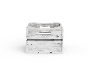 Christmas wood box white blank for your design