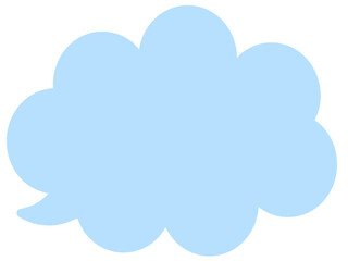 雲の形のもくもく吹き出しイラスト素材