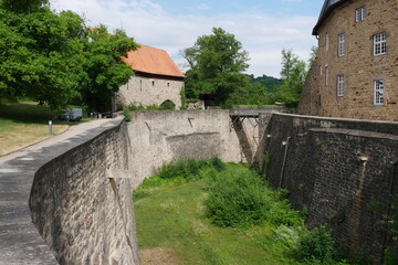 Fototapeta na wymiar Burggraben Schloss Spangenberg