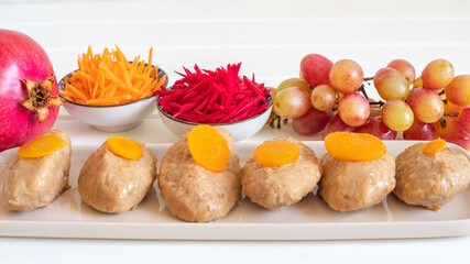 Gefilte fish for Jewish holiday Pesach or Passover, for Rosh Hashanah.
