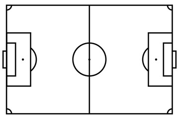 Football soccer field vector illustration
