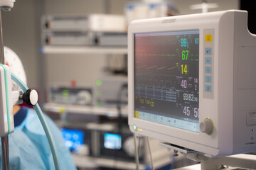 anesthesia machine in hospital operating room