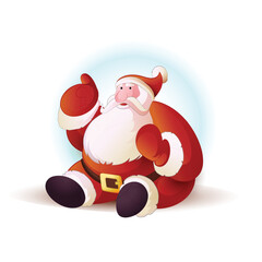 Merry Christmas vector senta with white background.