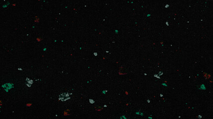 Abstract Black sky background with fine multi coloured dots pattern popping	
