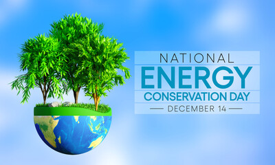 National Energy conservation day is observed every year on 14 December, The day focuses on making people aware of global warming and promotes efforts towards saving energy resources. 3D Rendering