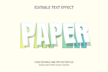 Editable Paper Text Effect