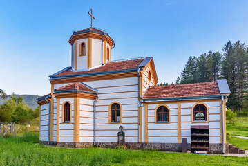 Fototapeta na wymiar Pirot, Serbia -August 27, 2022: Monastery of the Holy Prophet Elijah(Manastir Svetog proroka Ilije:serbian) - Rsovci