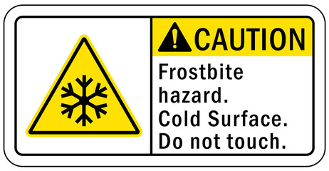 Frostbite hazard sign
