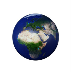 earth globe isolated