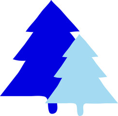 Obraz premium blue christmas trees 