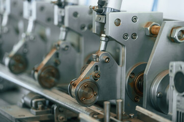 Close up view of print house machine