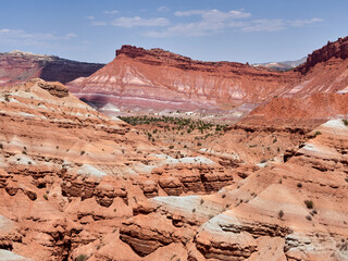 Colorful Rocky landscape in Paria Valley Badlands. Grand Staircase&ndash;Escalante National Monument, Kane County, Utah, United States of America