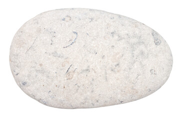 Top view of single gray pebble