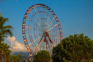 Fototapeta premium Batumi city center and seashore on a sunny summer day. selective focus