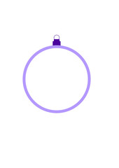 Obraz premium Weihnachtskugel lila png zum Personalisieren 