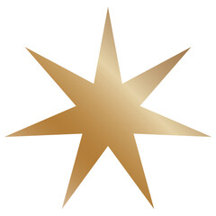 Star Celestial Vintage Gold Symbol Silhouette Magic Religion Decoration Winter Christmas New Year Greeting Gift Baby Sweet Dream PNG Icon 