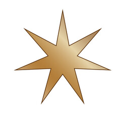 Star Celestial Vintage Gold Symbol Silhouette Magic Religion Decoration Winter Christmas New Year Greeting Gift Baby Sweet Dream PNG Icon 