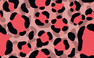 Abstract modern leopard seamless pattern. Animals trendy background. Color decorative vector stock illustration for print, card, postcard, fabric, textile. Modern ornament of stylized skin