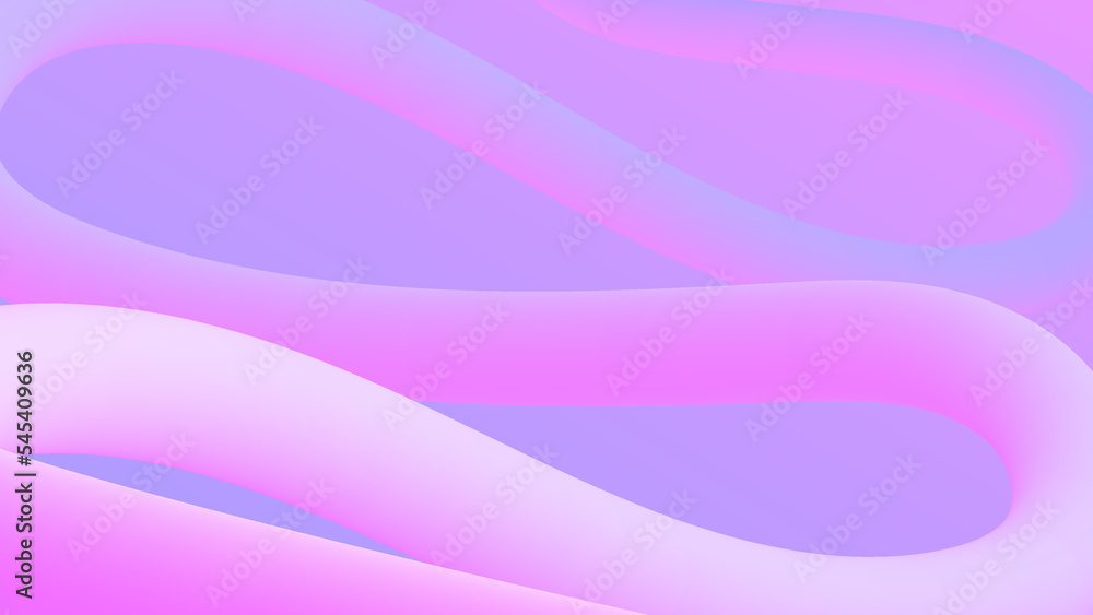 Wall mural modern colorful flow line poster. dynamic 3d shape. wave gradient mesh liquid shape in pastel pink b