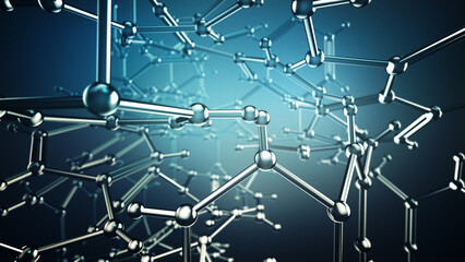 Science background with molecule or atom