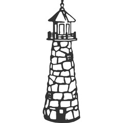 Lighthouse Vintage Illustration Vector