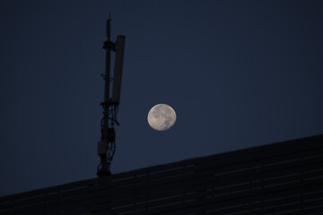 Fototapeta na wymiar アンテナと満月