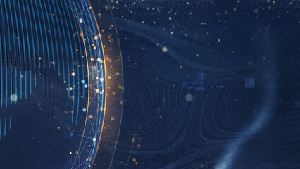Abstract blue particles background