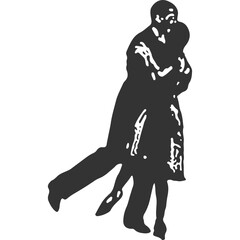 Lindy Hop Dance Vintage Illustration Vector