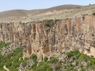 Fototapeta na wymiar Deep gorge at the Ihlara Valley Turkey