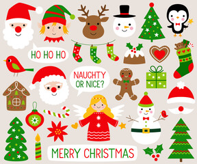 Christmas vector icons, design set
