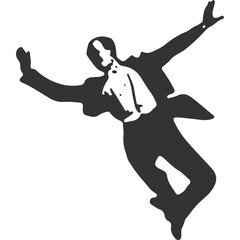 Lindy Hop Dance Vintage Illustration Vector