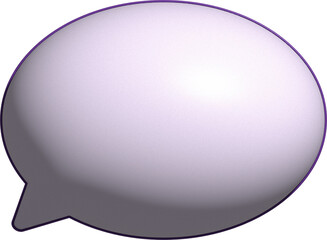 cute 3d colorful speech bubble, text box, conversation box decoration