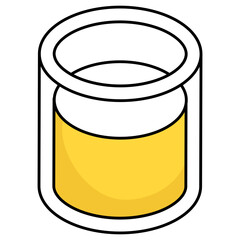 An editable design icon of drink glass 