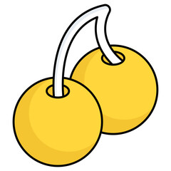 An icon design of cherries