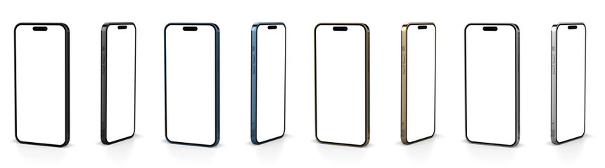 iphone 14 pro max mockup (blue, black, Gold, Silver). smartphone mockup. mobile phone mock up PNG	