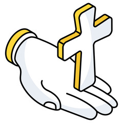Premium download icon of catholic sign 