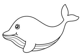 Fototapeta na wymiar Whale Outline